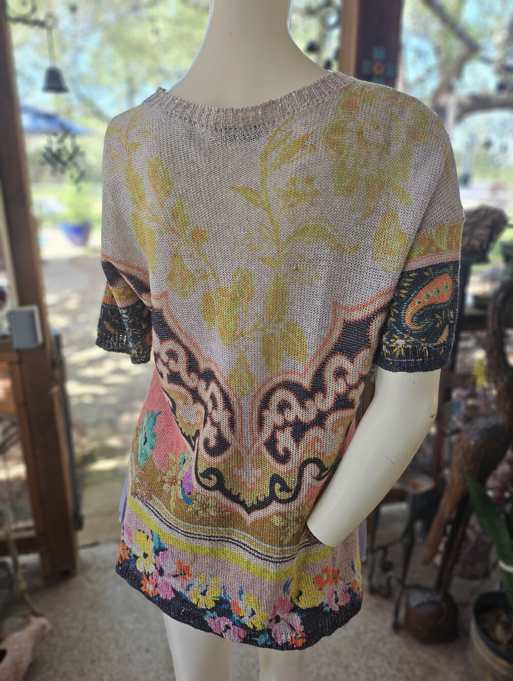Etro Multicolor Floral Patterned Knit Tunic - Picture 7 of 10
